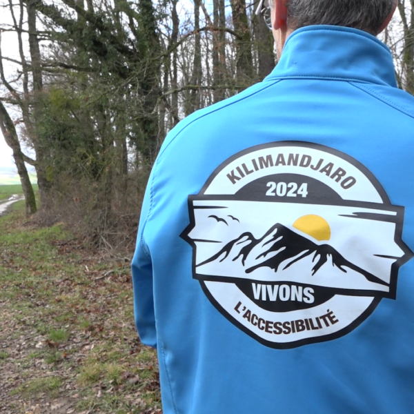 Le visuelle du Kilimandjaro 2024, un projet Killimandjaro de l'Yonne pour l'a sensibilisation et l'inclusion autour du handicap. pendant la marche solidaire de Joigny dans l'Yonne