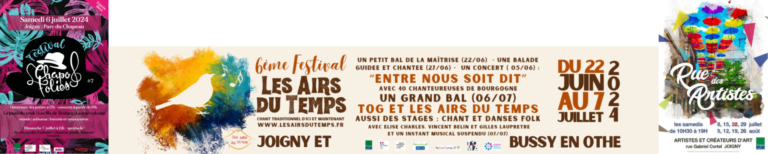 Différentes affiches des événements à venir