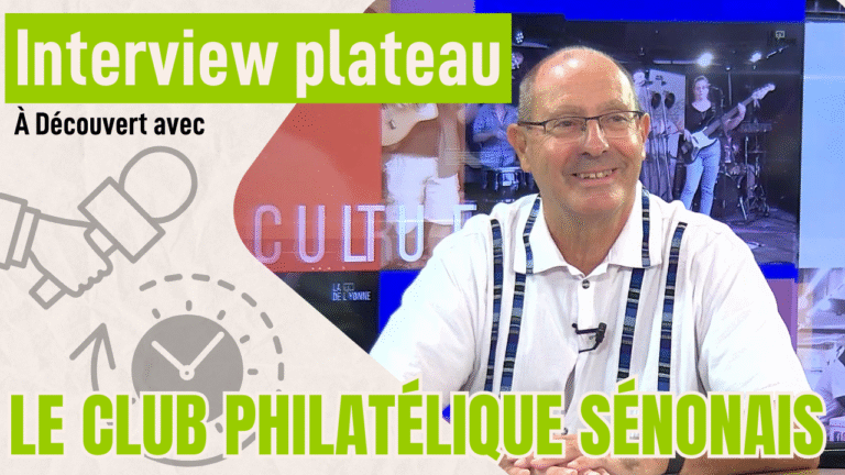 Thierry Dutto Président du cul philatélique Sénonais nous parle d'histoire sur le plateau de la Télé de l'Yonne dans l'émission À découvert